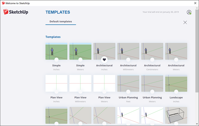 Plantillas de SketchUp