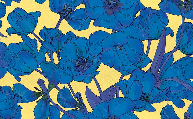 Botanical pattern created by Lapin