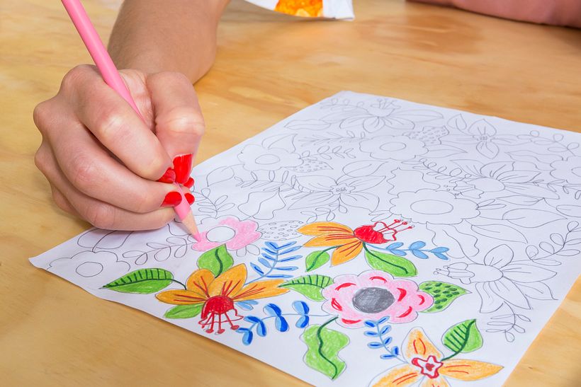 Pruebas de color sobre el boceto