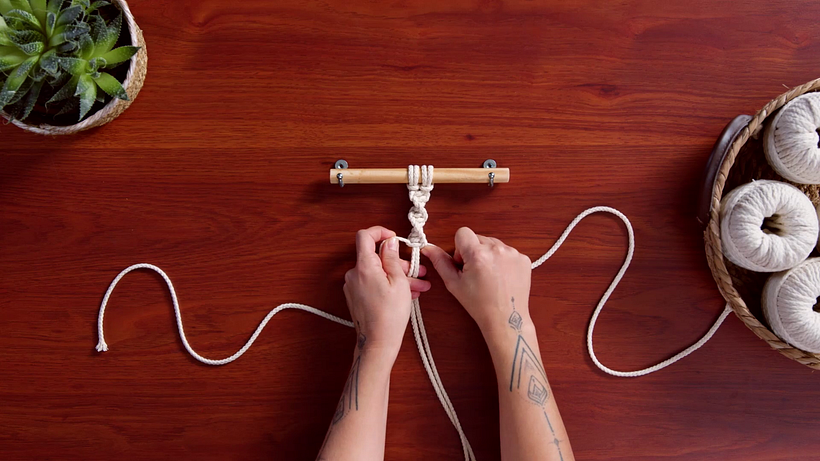 A helix knot or half square knot spiral.