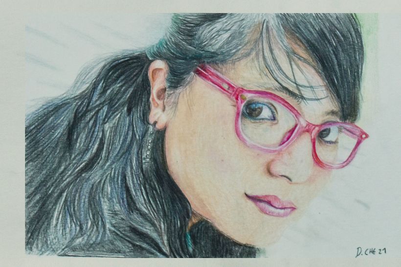 Mi Proyecto del curso:  Retrato realista con lápices de colores 1
