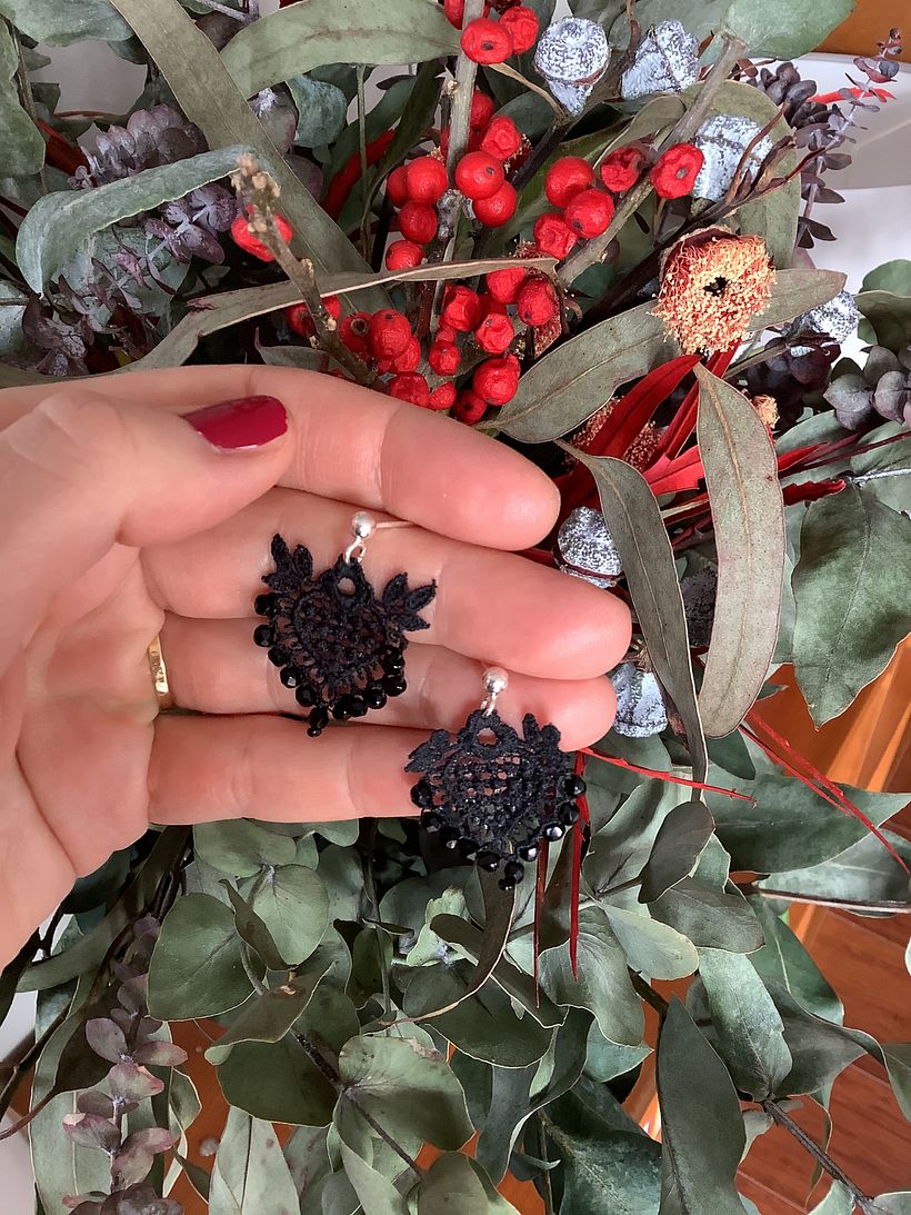 Pendientes de gala negros