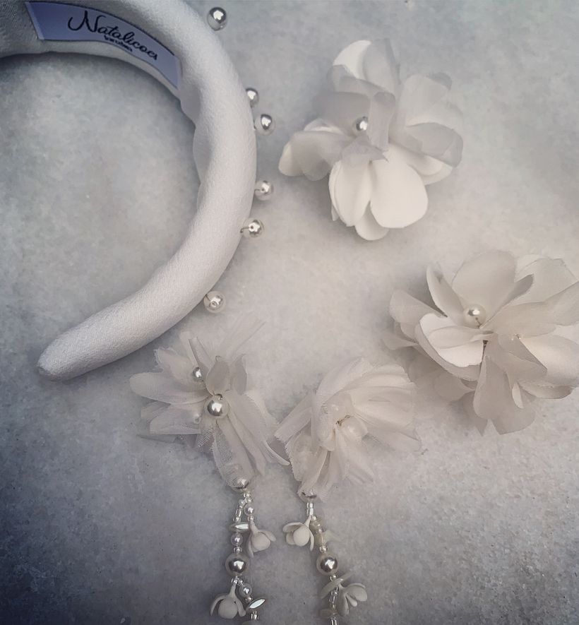 Complementos novia blanco satén