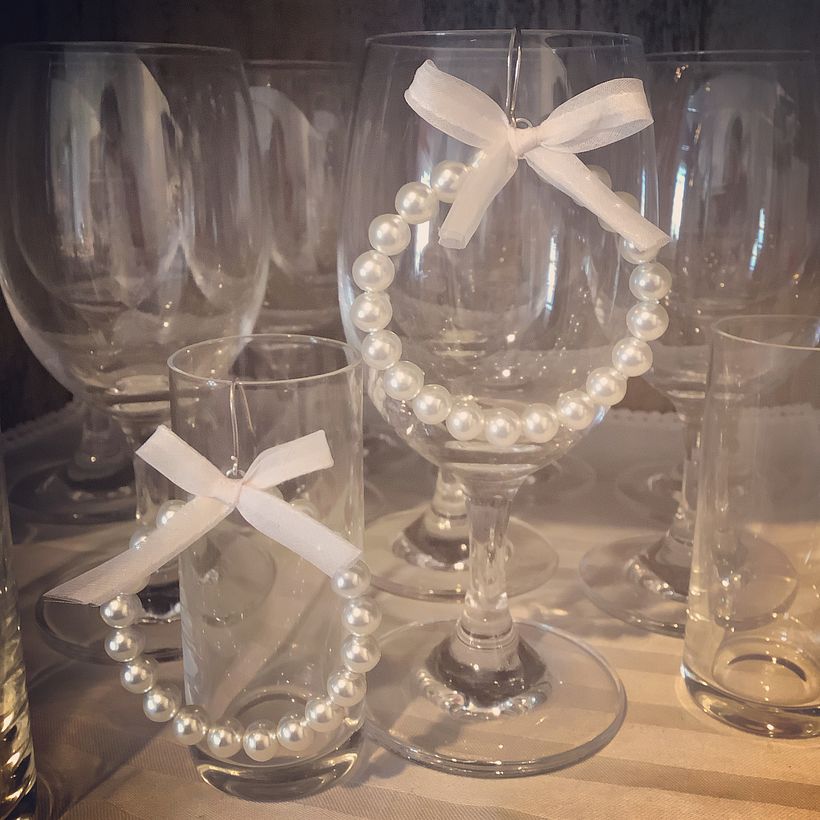 Pendientes de aro de perlas