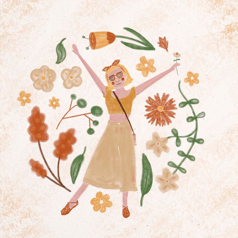 My project in Illustrated portraits with botanical elements course 1