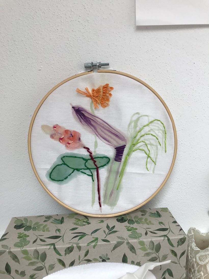 My project in Embroidery and Watercolor Basic Techniques course 4