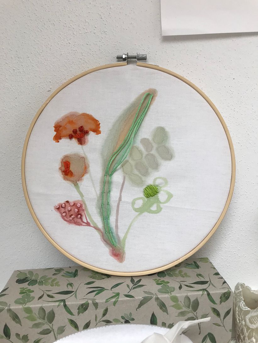 My project in Embroidery and Watercolor Basic Techniques course 5