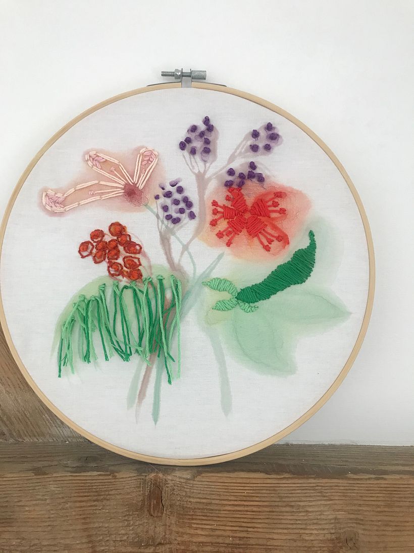 My project in Embroidery and Watercolor Basic Techniques course 6