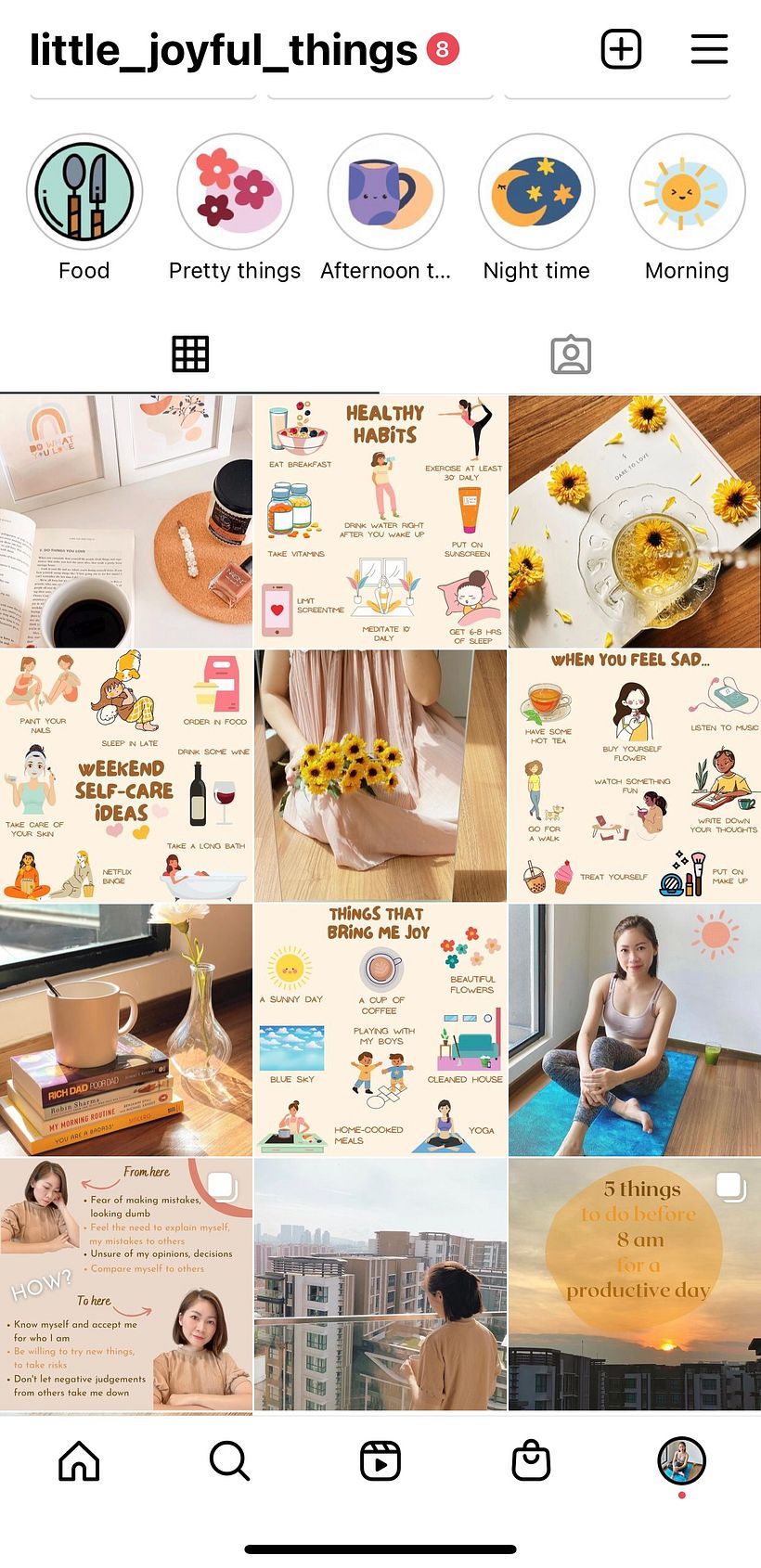 My project in Building an instagram account on lifestyle, self-help 1
