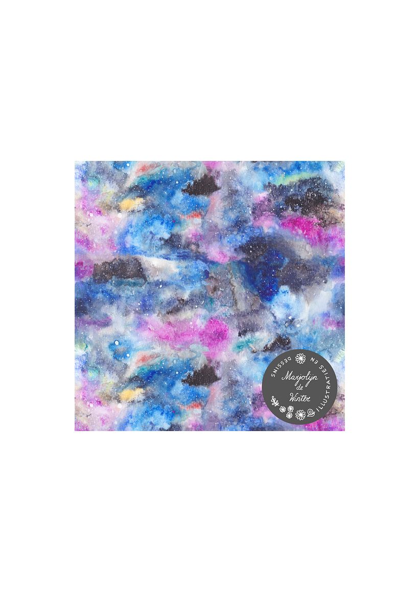 A repeating pattern for surfaces (fabric/giftwrap) made out of the constellation.