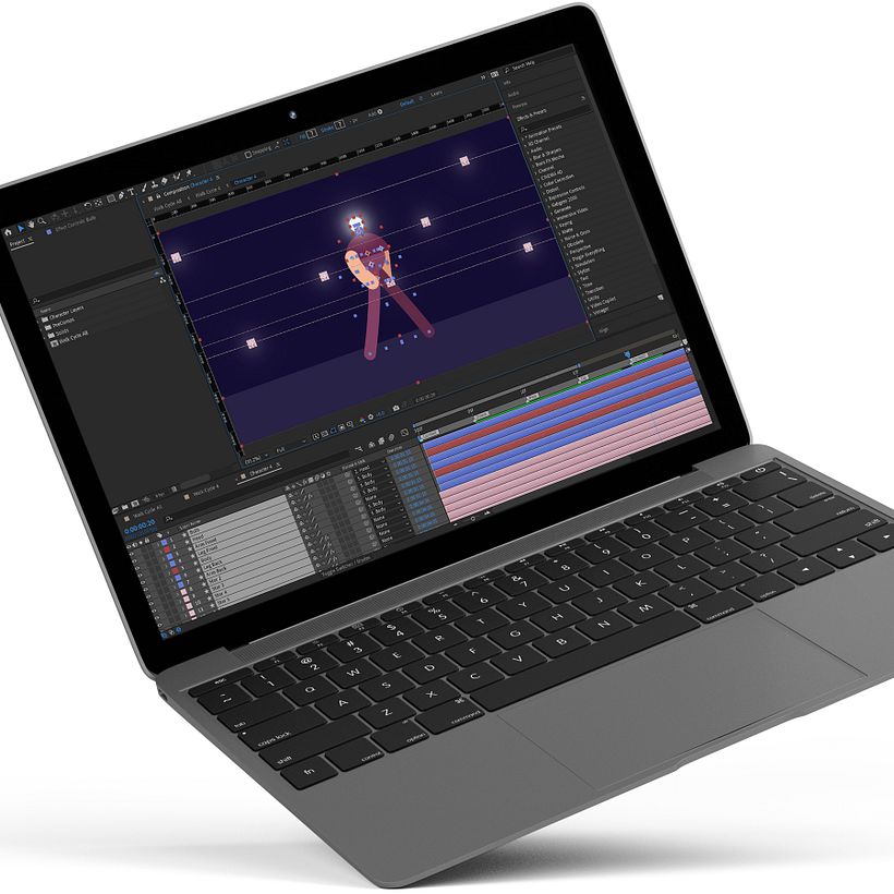 The basic fundamentals of a walk cycle without using plugins in After Effects.