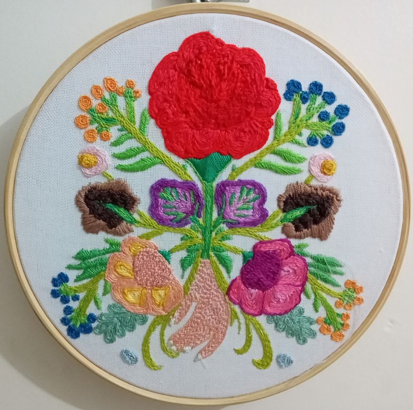 Meu projeto do curso: Técnica de bordado com o ponto atrás 2