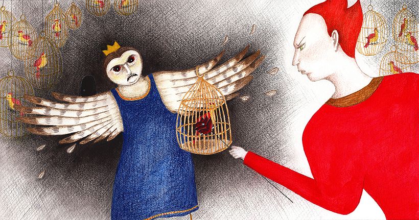 My project in Graphic Experimentation for Illustrated Stories course - Jorinde and Joringel 3