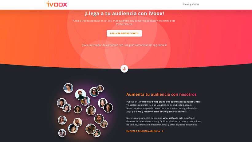 Ivoox. Plataforma mixta.