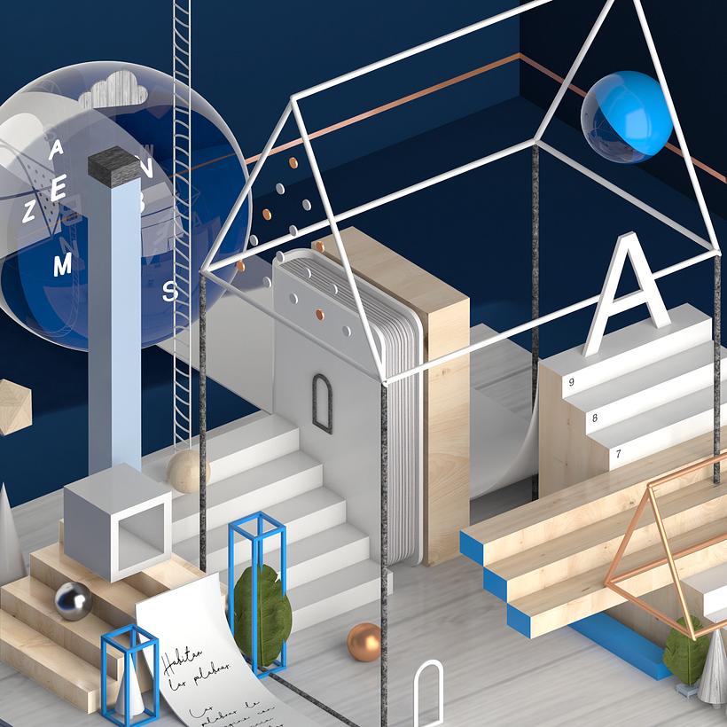 La casa del poeta con Cinema 4. Francisco Cortés.