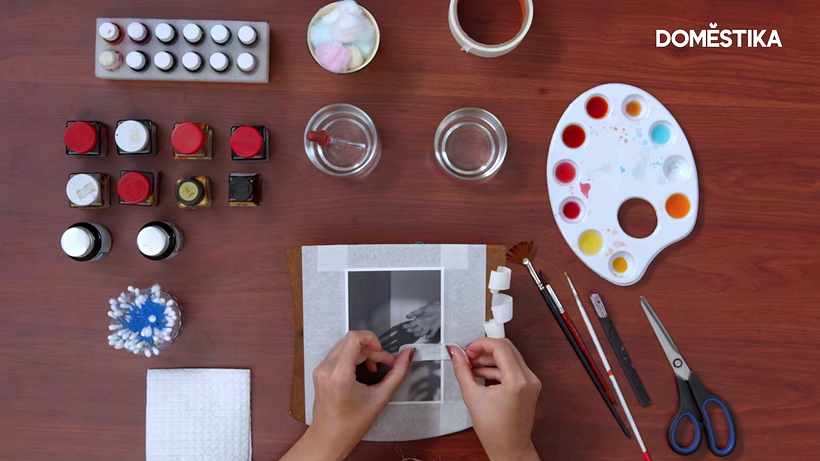 Mark out the area where you want to work with masking tape.