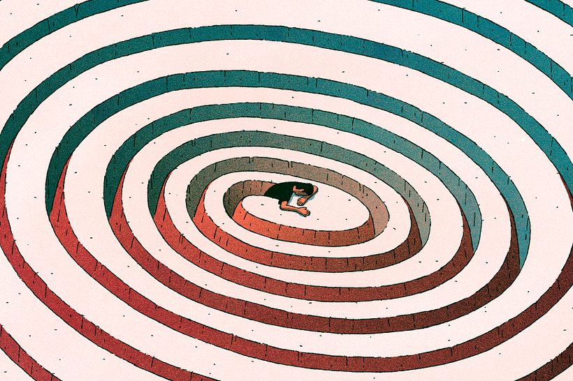 New York Times - Burnout - Ilustración tradicional