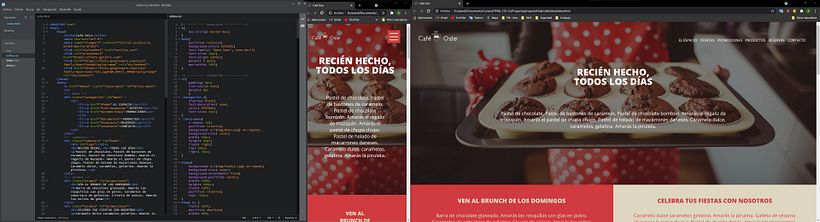 HTML, CSS, Pantalla móvil y Pantalla pc. Cabecera