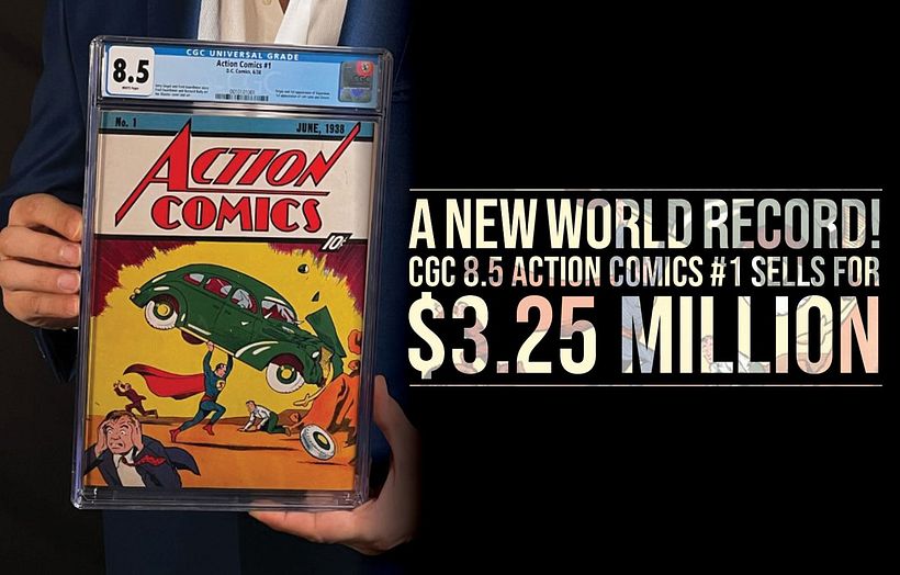 First issue of Action Comics, with CGC 8.5 certificate. Credit: ComicConnect.
