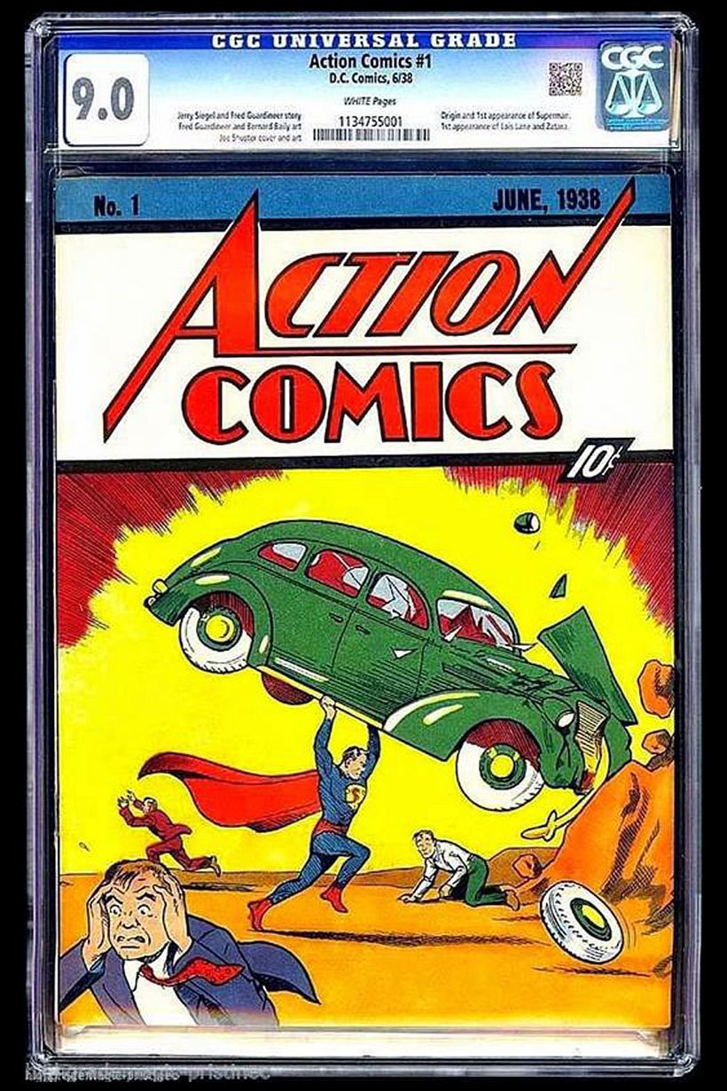First issue of Action Comics, with CGC 9.0 certificate.