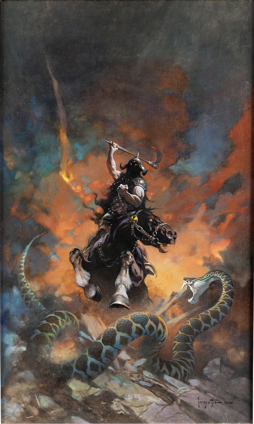 "Death Dealer #6" by Frank Frazetta. Photo credit: Heritage Auctions (ha.com).