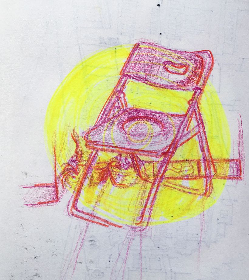 Experimenting with shapes & still-life 'Crayons'