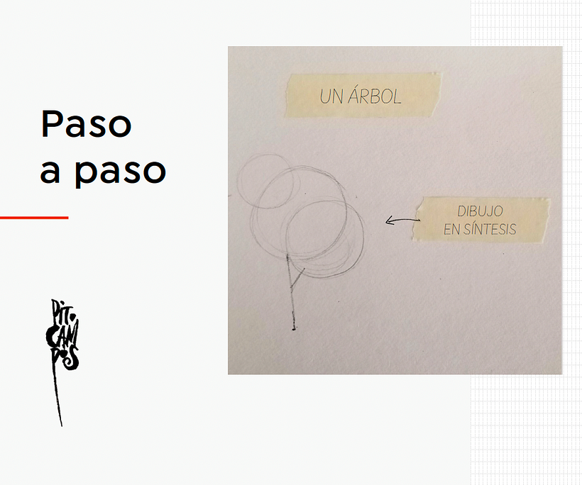 Primer paso del ejercicio de la descarga para pintar tu árbol.