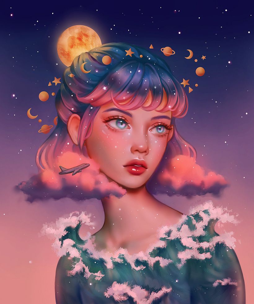 My project in Digital Fantasy Portraits with Photoshop course 1