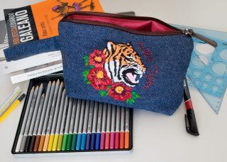 Tigre entre flores. - Ilustrasi tradisional