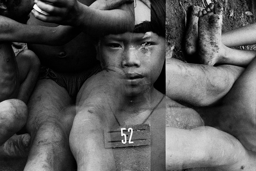 Imagen con doble exposición de la serie 'Marcados', realizada en 1983. © Claudia Andujar.