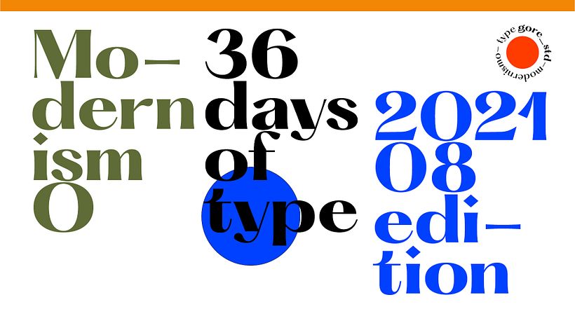 Modernismo_36 Days of type 2021 1