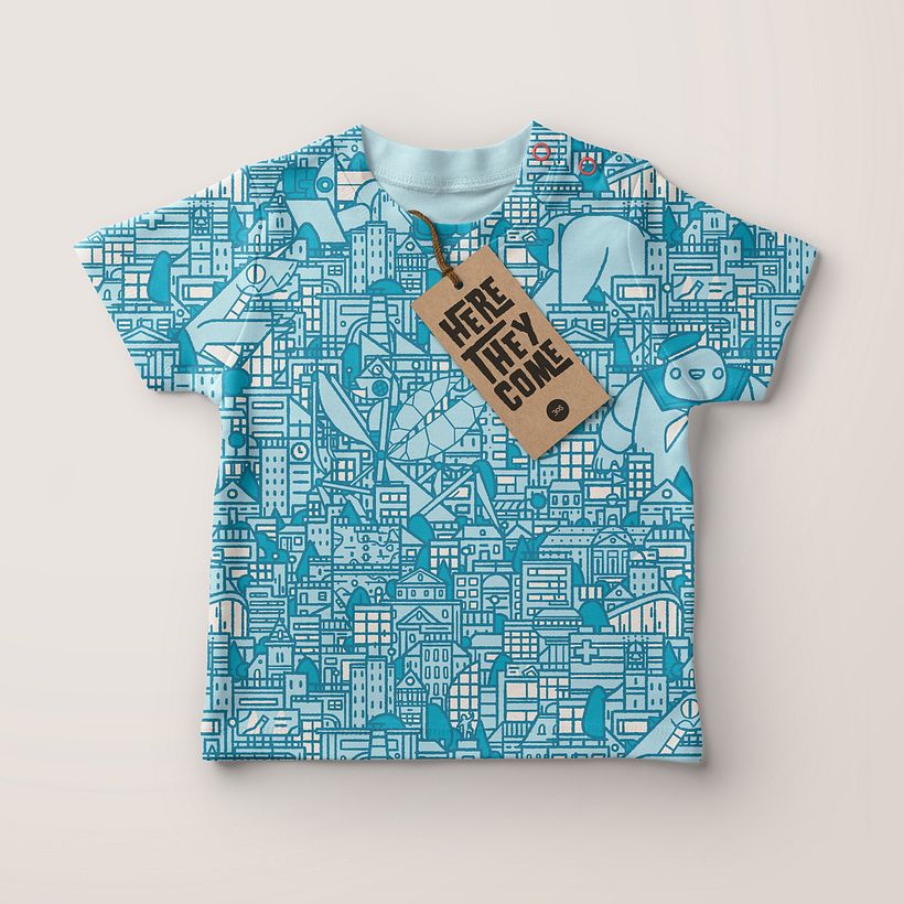 Mi Proyecto del curso: Pattern Design analógico y digital - HERE THEY COME - Serigrafía