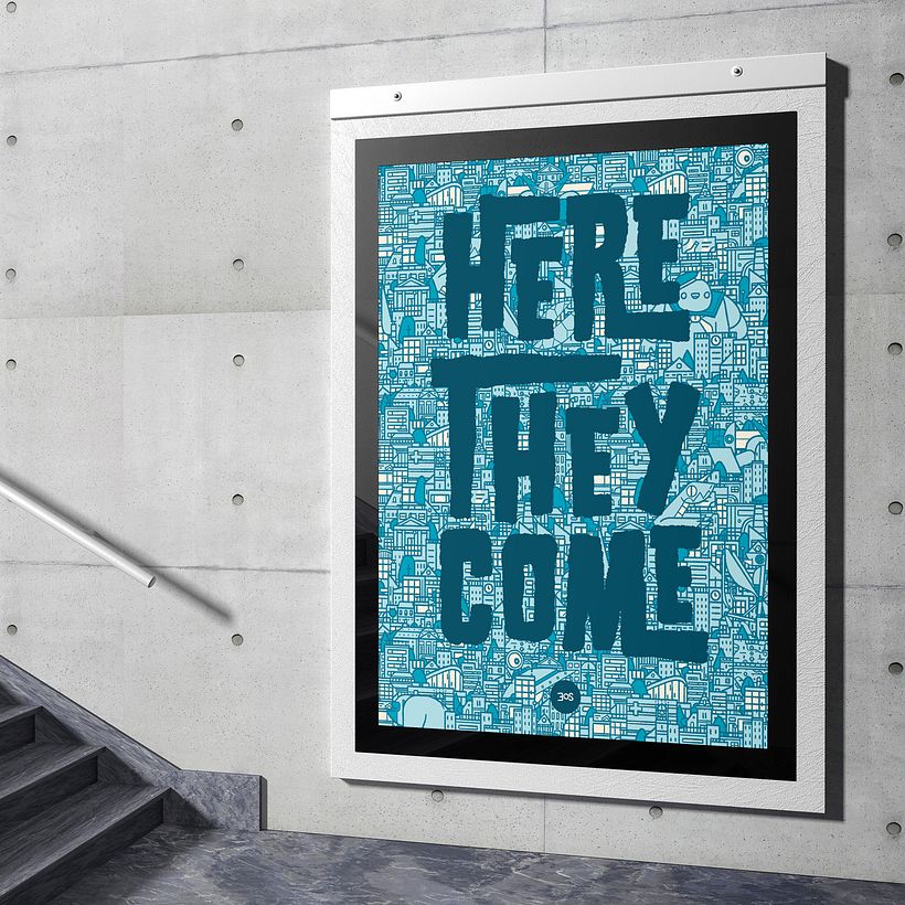 Mi Proyecto del curso: Pattern Design analógico y digital - HERE THEY COME - Serigrafía