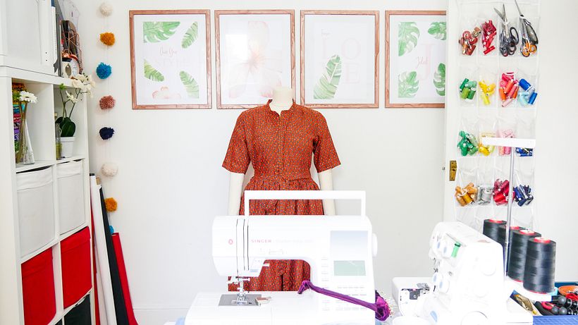 An area of Juliet Uzor’s studio.
