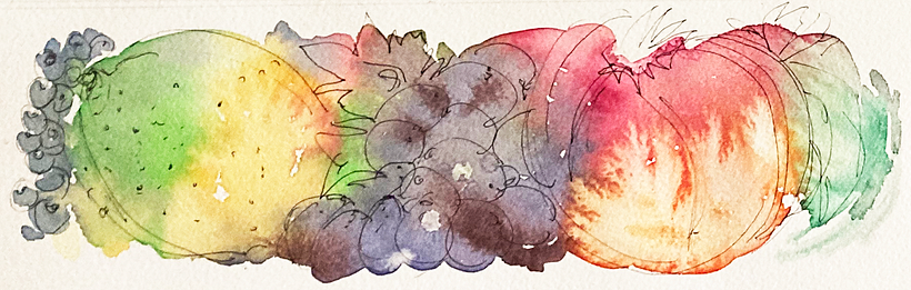 Returned to some galaxy practice and added detail for possibilities.... fruit...