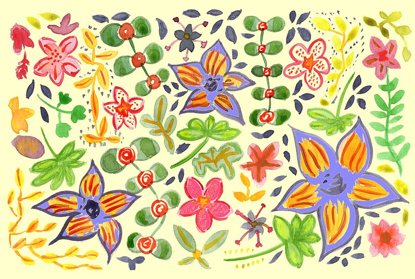 With a cream background