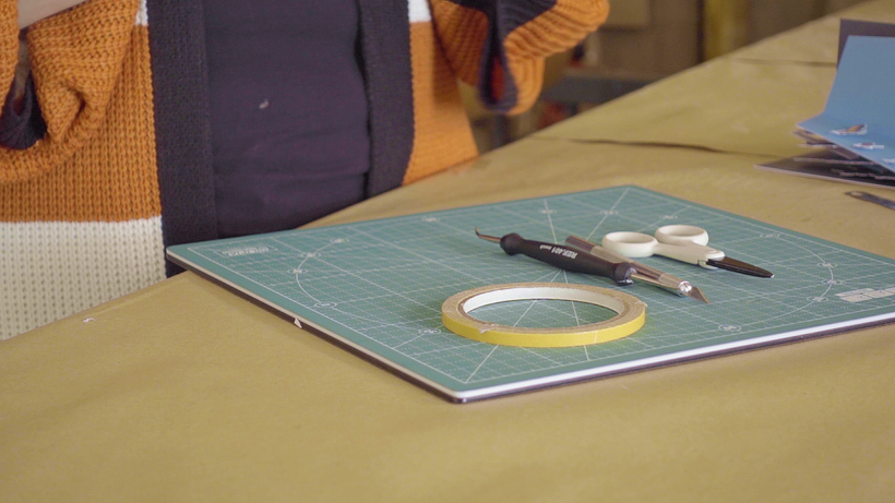Get all of your materials ready and print out the template.