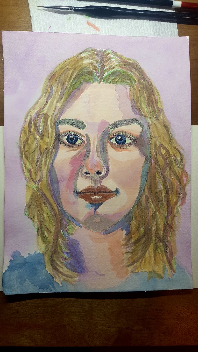 My project in Artistic Portrait with Watercolors course 2