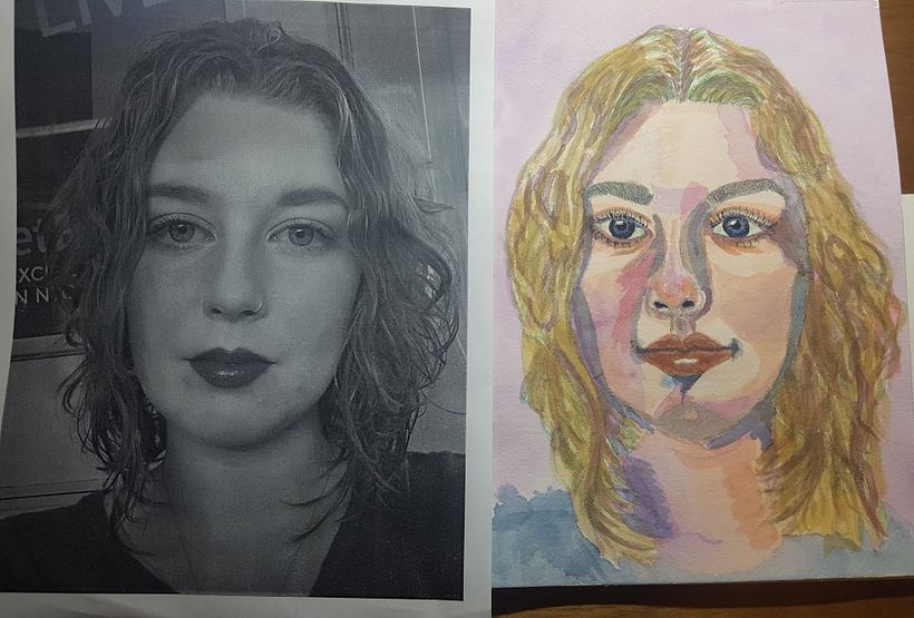 My project in Artistic Portrait with Watercolors course 2