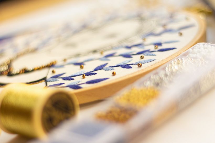 Meu projeto final do curso Estampagem e bordado de retratos realistas com Yamila Yjilioff 6