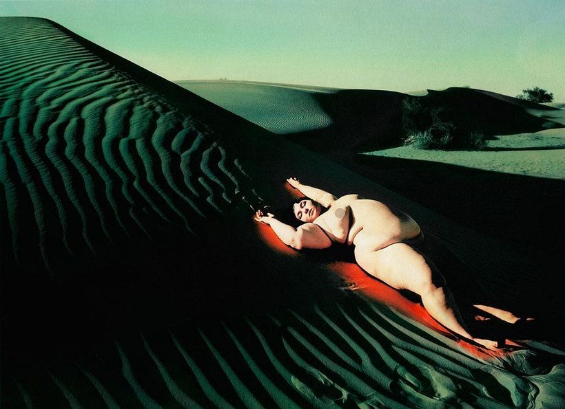 Shae's creations blend photography with painting, exaggerating the colors of both the landscapes and the characters.