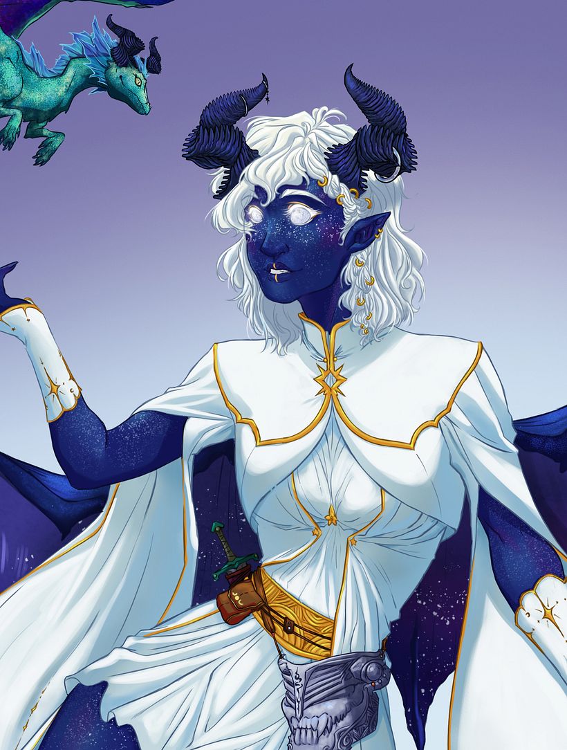 Tiefling Celestial Warlock 3