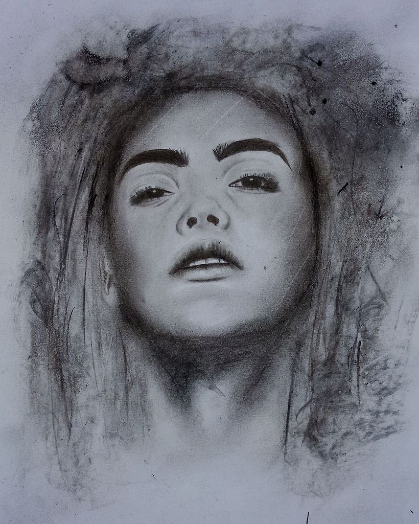 Meu projeto do curso: Retrato artístico com carvão vegetal: criando atmosferas 1