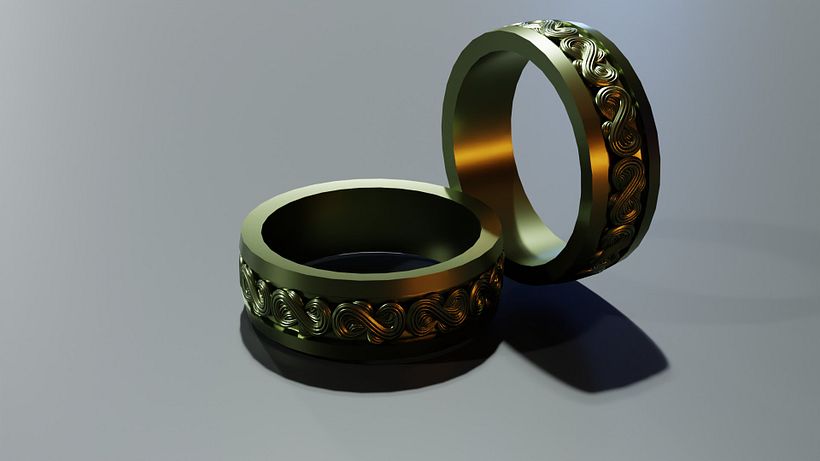 Anillos hechos en blender