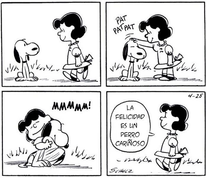 tematicas del comic Snoopy crea un mundo de fantasía en el que un perro es el protagonista.