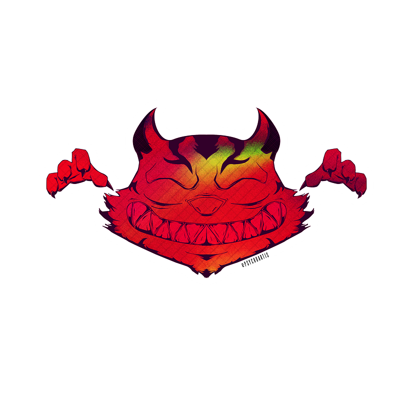 in this version i used only the outlines to make an "holographic" sticker