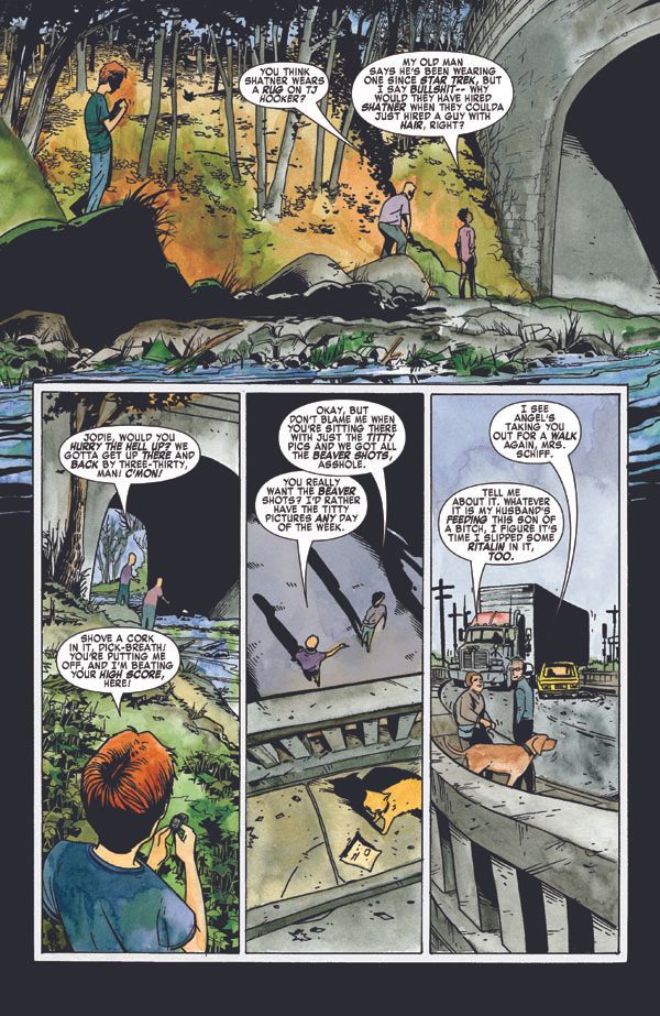 Hand watercolored Page 3 of Chosen issue 1: artist-Peter Gross/ writer Mark Millar