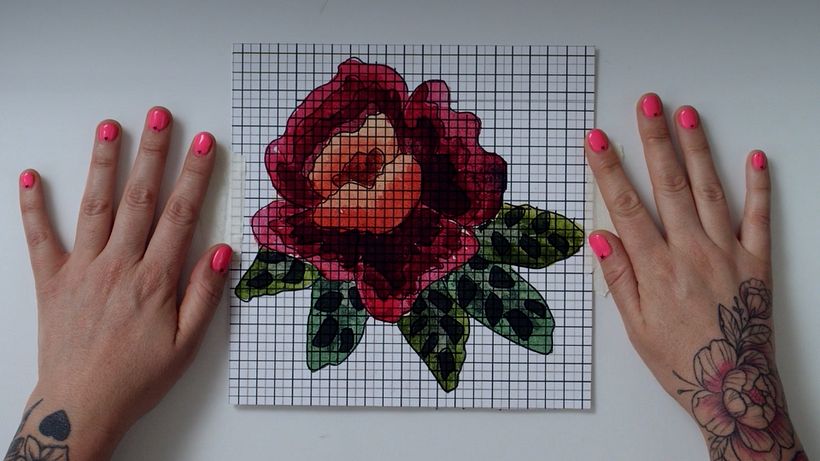 Make the grid with a ruler.