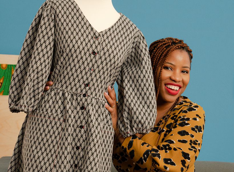 Juliet Uzor is a self-taught dressmaker who is passionate about showing others how to make bespoke sewn outfits.