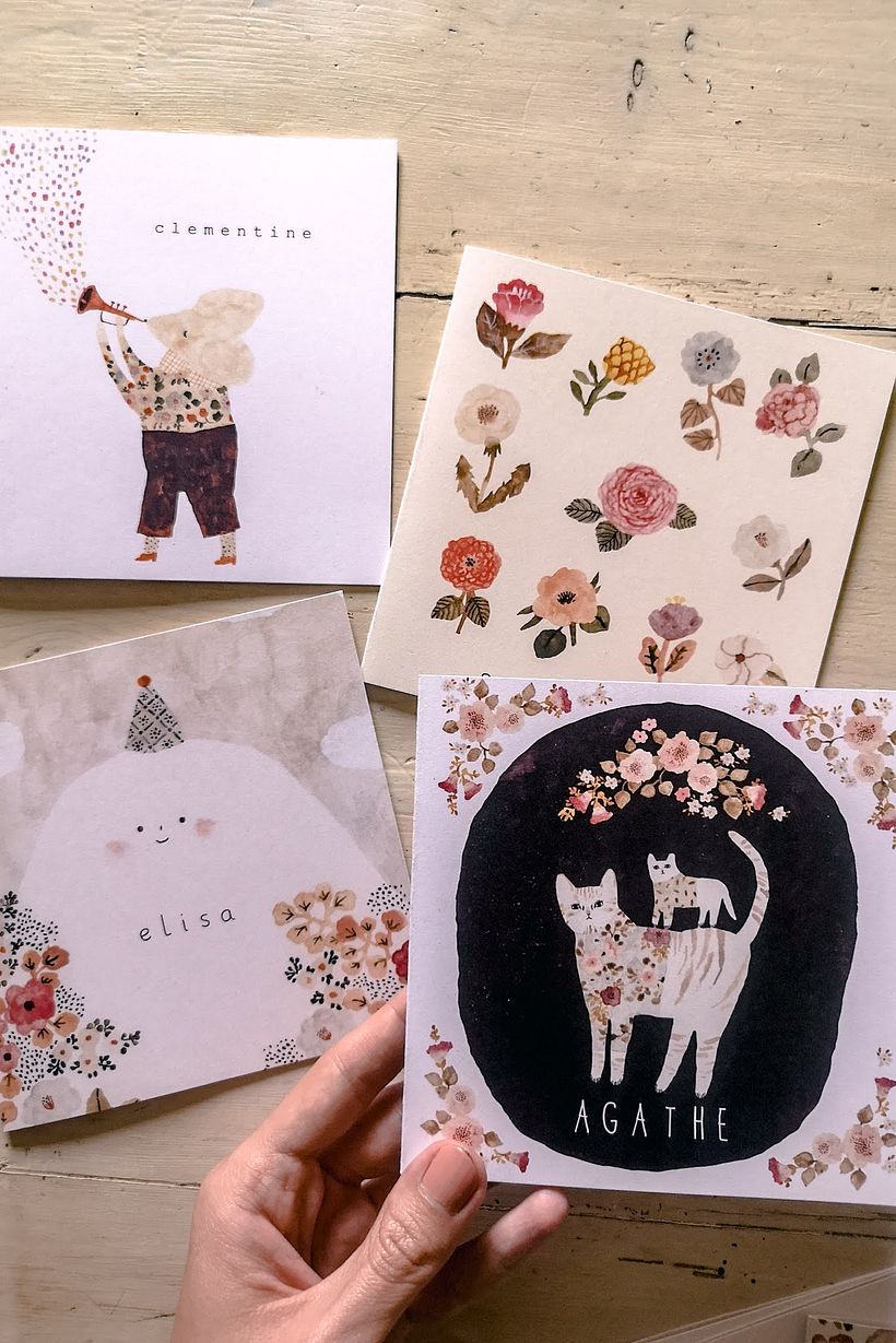 Faire-parts de naissance - Ilustración tradicional